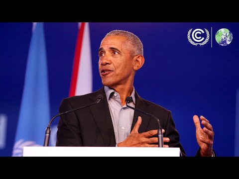 Barack Obama at #COP26: &quot;We can secure a better future&quot; | UN Climate Change