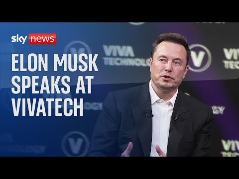 Elon Musk delivers speech at VivaTech